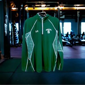 Men’s Michigan State Under Armour Heatgear 1/4 Zip Long Sleeve Pullover | Sz Med